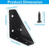 BokWin 8 Pack 66mm 66mm 90 Metal Triangle Corner Shelf BracketsCorner Brace Brackets x Angle Braces for Tables