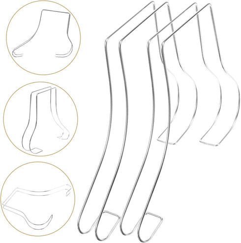 2pcs Cabilock Shoe Display Stands Sturdy Stainless Steel Shoe Rack Space for Door Sandal Organizer