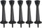 QCAA Rubber Tip Heavy Duty Solid Rigid Door Stop, 3", Zinc Die Cast, ORB Oiled Rubbed Bronze (5 Pack)