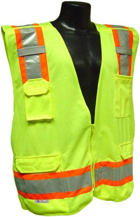 Radians SV46GM Class 2 Breakaway Survey Safety Vests, Two Tone Green, Medium