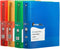 JAM PAPER Plastic 2 inch Binders, Assorted 3 Ring Binders, 4/Pack