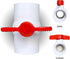 2 Pack 2" PVC Ball Valve, Shut Off Valve Slip for Water Pipe, Plumbing & Irrigation System