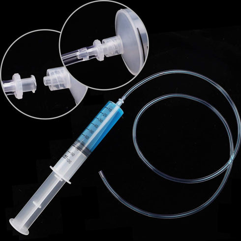 DEPEPE 2pcs 100ml Large Plastic Syringe with 2pcs 47in Handy Tubing and Luer Connections for Labs, Measuring