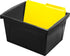 Storex 4 Gallon Storage Bin, Plastic Classroom Organizer for Books and Supplies, Black, 6-Pack (61466C06C)