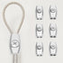 20pcs Wire Rope Clips Galvanised Steel Egg Shape Cable Clamp for 2mm/3mm/4mm/5mm Steel Cable Rope