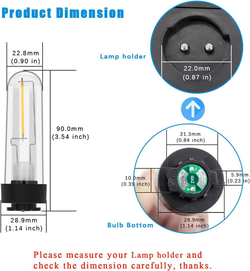 Bulb 3V Lightbulb 2 Pack Solar Light Replacement May Fit Hampton Bay Solar Light Warm White Solar Outdoor Indoor