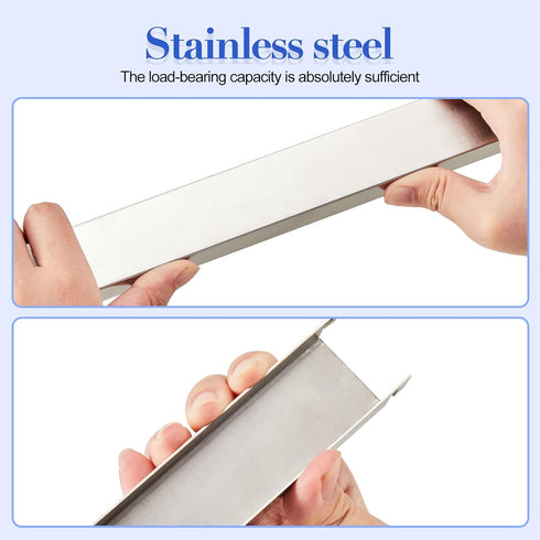 Lateral Front to Back File Bar Rails, Stainless Steel Filing Cabinet Parts, 15.76 Inches Long, 6 Pieces