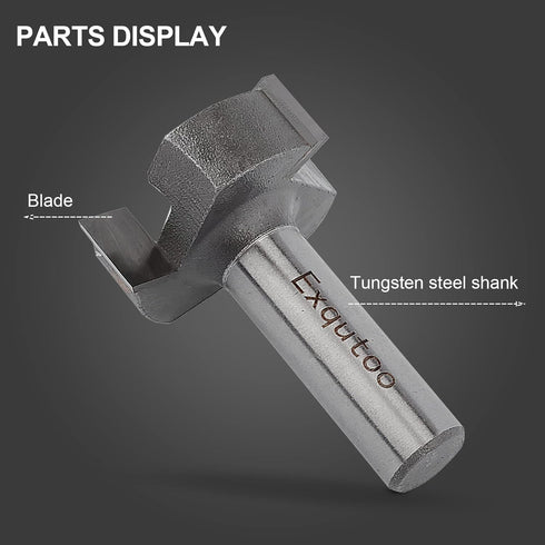 1/2" Shank 1-1/2 inch Cutting Diameter T Shape CNC Spoilboard Surfacing Router Bits for Woodworking