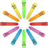 HESTYA 12 Pcs Multicolor Ballpoint Pen - 10-in-1 Christmas Shuttle Pens, 0.5 mm Retractable Neon Pens