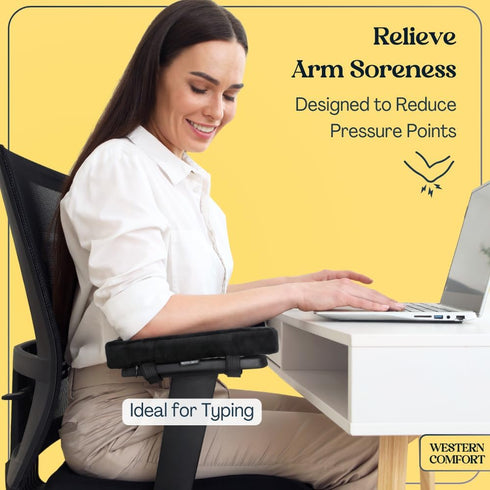Office Chair Arm Pads, Soft & Comfortable Memory Foam Arm Rest Covers for Desk & Gaming Chairs
