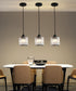Meimond 1 Bulb Crystal Pendant Lights Black Light Cluster Ceiling,Modern Hanging Light Fixture for Kitchen