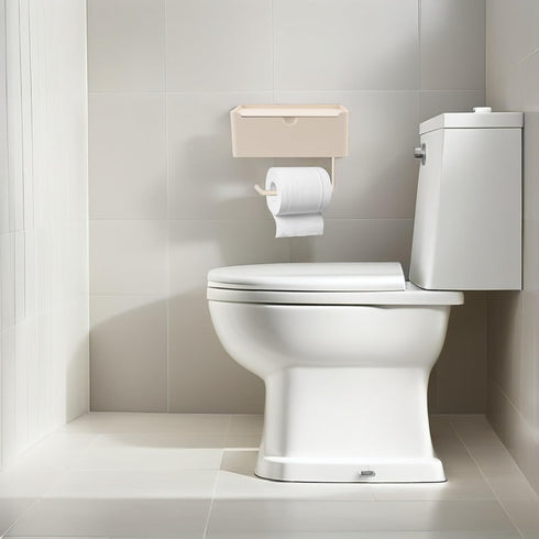 NOLITOY Wall-Mounted Toilet Holder with Garbage Bag Storage Bathroom Organizer for Small Spaces Multipurpose Tissue