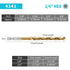 Hex Shank Drill Bits Set - 10Pcs 1/4 Inch Premium HSS Titanium Impact Bits for Wood, Steel, Metal, Plastic