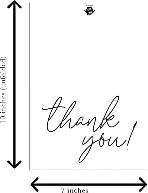 5x7 Red Door Inspirations Thank you Note Cards with Envelopes (Black and White Thank You)