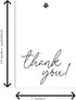 5x7 Red Door Inspirations Thank you Note Cards with Envelopes (Black and White Thank You)