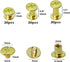 YMAISS Brass Plated Chicago Screws 90 Sets, 1/4, 3/8, 1/2in, Gold Binding Screw Posts for Bookbinding and Leather