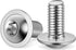M8-1.25 x 18mm Flanged Button Head Socket Cap Screws, Fully Threaded Stainless Steel 18-8 (304), 25 PCS, Allen Drive