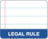 TOPS Docket Writing Tablet, 8-1/2 x 11-3/4 Inches, Perforated, White, Legal/Wide Rule, 50 Sheets, 6 Pads