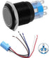 WerFamily Red LED Angel Eye + Power Indicator, 19mm Momentary Push Button Switch