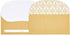 Juvale 100 Pack Gold Money Envelopes for Cash Gifts, Decorative Design for Birthdays, Graduations, Weddings (7x3 In)
