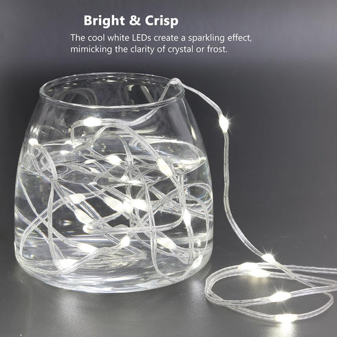 16.5ft (1 Pack), 50 Battery Operated String Lights LED Fairy String Lights Battery Powered with Remote & Timer