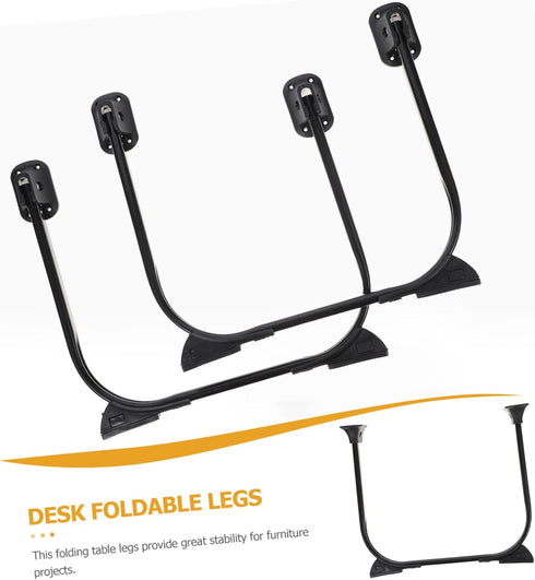 2pcs Holibanna Foldable Hairpin Table Legs Metal Furniture Legs for Coffee Table TV Stand Sofa Sturdy and Modern Design