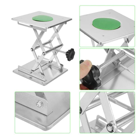Lab Jack 200 × 200 × 280mm Stainless Steel Scientific Lifting Scissor Lab Lifter