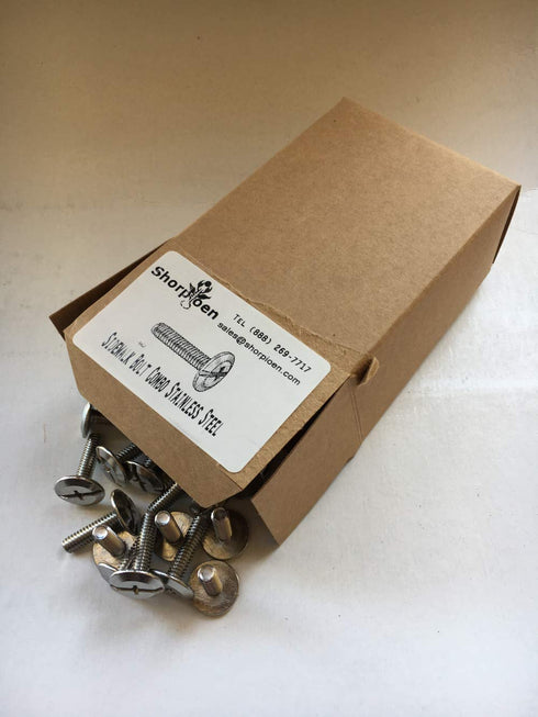 25-Pack 1/4 x 1-1/4" Sidewalk Bolt, Stainless Steel BC-SWBSS1420114