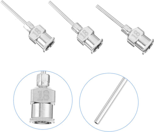 12pcs Stainless Steel Needle Electronic Kits, Ink Plastic Tips for Joints, 18g 1 Inch Needle Dispensing
