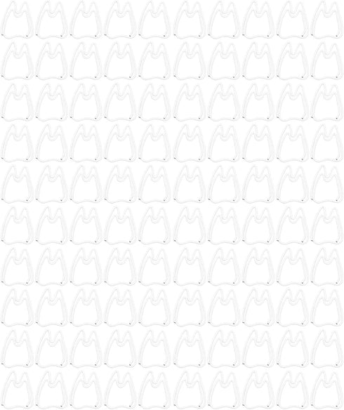 Cute Tooth Paper Clips 100pcs White Bookmarks Small Paperclips for Organizing Office School Paper Files
