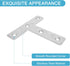 8PCS 3.23'' x 3.23'' T Shape Flat Bracket, Stainless Steel Mending Plate for Wood Furniture with 40PCS Screws