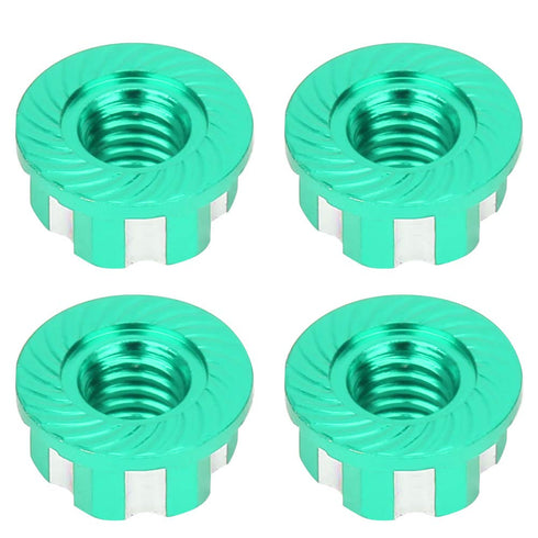 VGEBY 4pcs RC Hex Nuts, M4 Aluminum Alloy Wheel Hex Nuts for D3 D4 1/10 RC Car, Green
