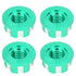 VGEBY 4pcs RC Hex Nuts, M4 Aluminum Alloy Wheel Hex Nuts for D3 D4 1/10 RC Car, Green