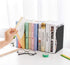 JIARI Book Ends - Black Decorative Metal Iron Adjustable Bookend Holder for Desk (Black)