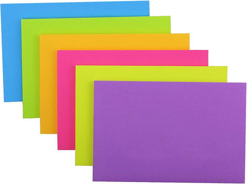 Sticky Notes 4x6, 6 Color Bright Colorful Sticky Pad, 6 Pads/Pack, 45 Sheets/Pad, Self-Sticky Note Pads by SIMONA