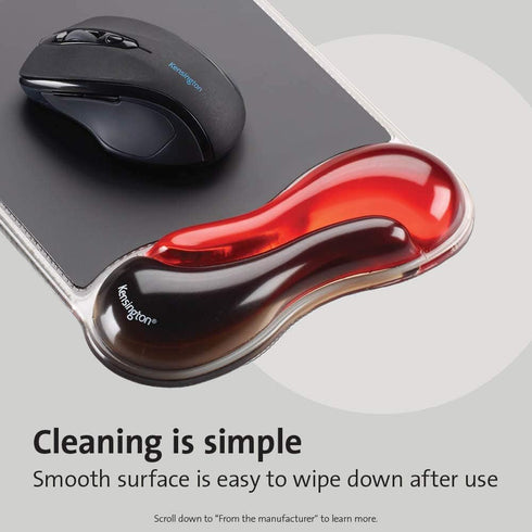 Kensington Duo Gel Mouse & Keyboard Wrist Rest Bundle - Ergonomic Set with Cooling Gel, Red