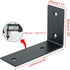 5x3.4 Inch, Pack 4 Alise Floating Shelf Brackets Heavy Duty L-Shaped Wall Brackets - Black Angle Corner Braces