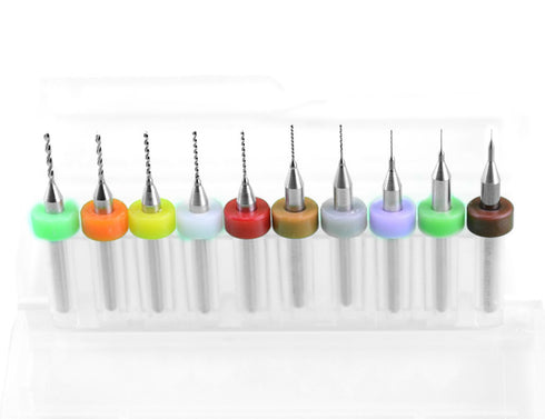 20Pcs PCB Print Circuit Board Carbide Tungsten Steel Micro Drill Bits Set, Shank 0.10mm to 2.0mm