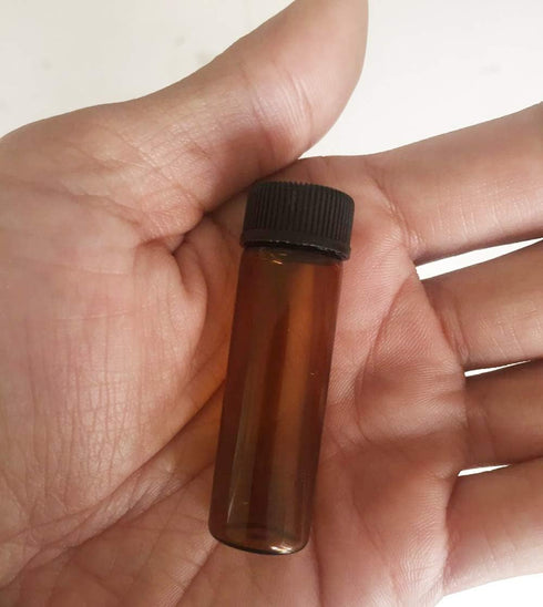 Elfenstall 50PCS 5ML Amber Glass Bottles with Orifice Reducer and Screw Cap for Essential Oil