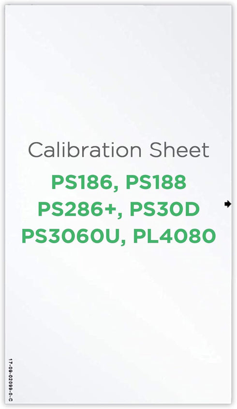 plustek Calibration Control Sheet - for PS286 Plus, PS186, PS188, PS30D, PS3060U, PL4080