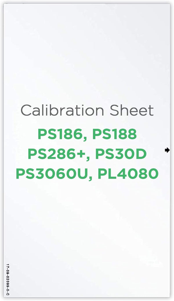 plustek Calibration Control Sheet - for PS286 Plus, PS186, PS188, PS30D, PS3060U, PL4080