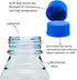 50ml Graduated Glass Round Media Storage Bottle with Blue GL45 Screw Cap, Lab Reagent Bottle