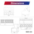 5 Pin Male & Female Phoenix Type Connector No Soldering Green PCB Screw Terminal Block 2 Set 5.08mm 5 Pole