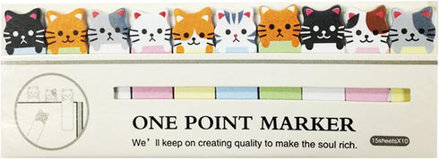 Wrapables Bookmark Flag Tab Sticky Notes, Kitties, Set of 2