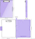 Clipboard with Storage,Heavy Duty Clip Boards 8.5x11 with 2 Storage Case,Clear Visible Top Panel Storage Clipboards,Side Opening Clip Boards,Nursing Clipboard Folder Case for Office Supplies-Purple by SFLHHDM