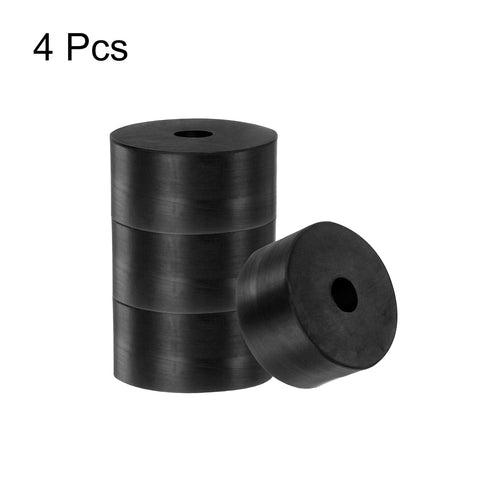 uxcell 4pcs Rubber Spacers, 2" OD, 1/2" ID, 1" Height Round Anti Vibration Spacer Rubber Bushing for Home Car