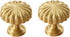 SANCHAKOU Drawer Handles Knobs 2 Pack Wardrobe Pumpkin Shaped Handle Brass Drawer Round
