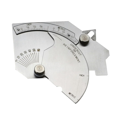RIVERWELD Bridge Cam Gage Test Ulnar Welding Inspection Gauge Checks Depth of Undercut and Pitting Fillet Weld Throat Size and Length Angle of Preparation Misalignment