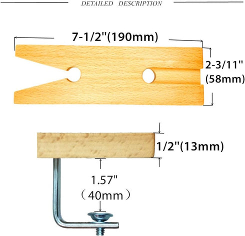 Bench Pin Clamp Set V-Slot for Workbench Wooden Jewelry Making Tool JZ-V-1