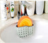 YYaaloa Sink Basket Strainers, Corner Sponge Caddy for Kitchen Sink Storage Holder (Style 2 - Sage Green and Gray)